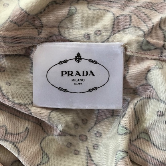 Prada/ Floral Long Sleeve Top/Shirt / Size Small - Picture 7 of 11